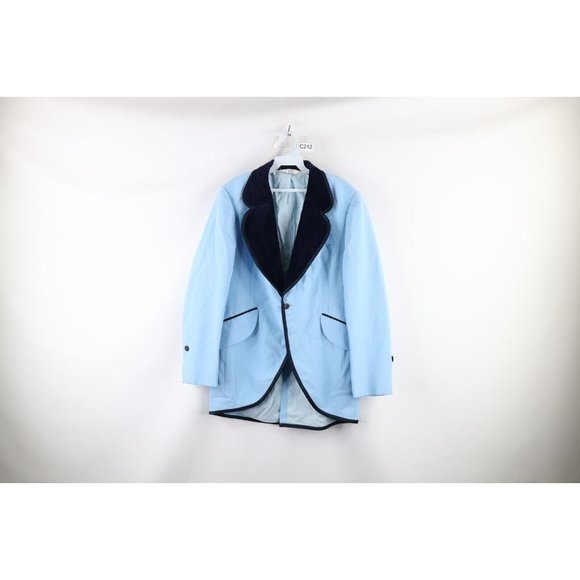 Vintage 60s Rockabilly 39R Velour Velvet Collar Smoking Prom